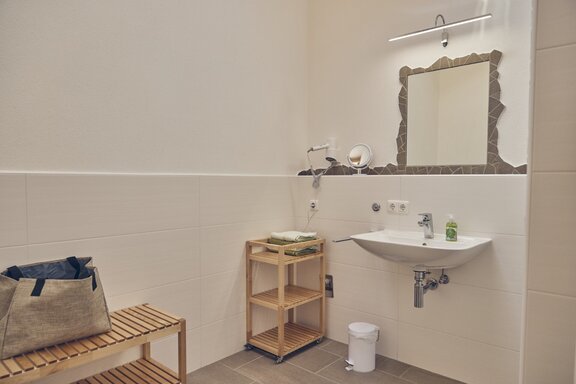 Badezimmer, Ferienwohnung Linde