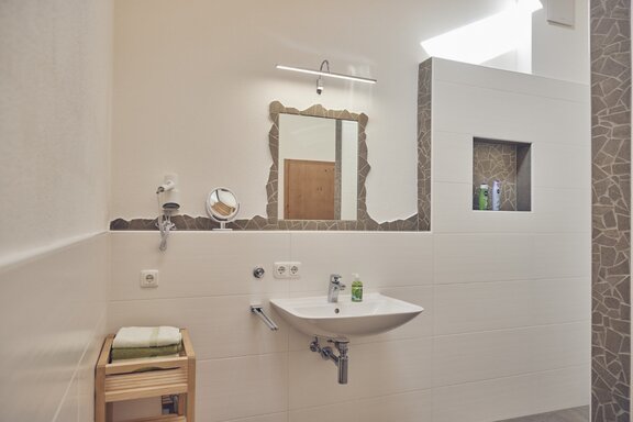 Badezimmer, Ferienwohnung Linde
